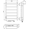 Электрический полотенцесушитель Laris Прайм П6 400х600 L 73207647, хром