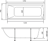 Акриловая ванна STWORKI Эстерсунд 175x70 см, с ножками