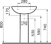 Пьедестал для раковины Norm Fit 6936B099-0156