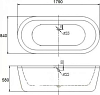 Акриловая ванна BelBagno 178.5х80.5 BB12-1785