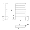 Полотенцесушитель электрический Domoterm Орфей Орфей П8 500x800 EK R хром