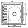 Кухонная мойка Mixline 528018 хром