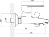 Смеситель для ванны с душем Cersanit Cari 63026, хром