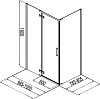 Душевой уголок Aquanet Logic AE32-S-100x80U-CT профиль хром, стекло прозрачное