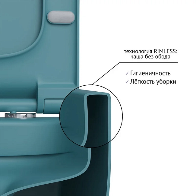 Подвесной унитаз Berges Ego XL Real Rimless 082140, крышка-сиденье микролифт, цвет темно-синий матовый