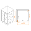 Душевой уголок RGW Passage 060813222-11 стекло прозрачное, профиль хром