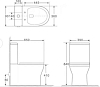 Сливной бачок Aquanet Cube-C-1 CL-12248B-1 подвод снизу бачка