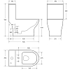 Унитаз-моноблок BelBagno Lounge BB8618CPR-MN/SC с сиденьем микролифт, белый