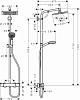 Душевая стойка Hansgrohe Crometta Е 240 1jet Showerpipe 27271000, хром