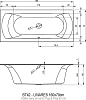 Акриловая ванна Riho Linares 160x75 L B140008005 без гидромассажа