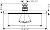 Верхний душ Hansgrohe Croma 280, 28х28 см, 1 режим струи, без держателя, черный хром шлифованный, 26220340