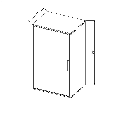 Душевой уголок Vincea Slim 90x90 VSR-4SLP9090CLB профиль черный, стекло прозрачное