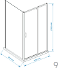 Душевой уголок 90х90 см Bravat Line BS090.2113A, стекло прозрачное
