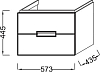 Тумба под раковину 55 см Jacob Delafon Reve EB1134-442 серый