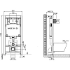 Инсталляция Jacob Delafon с безободковым унитазом Jacob Delafon Rodin+ EDY102-00, тонкое сиденье микролифт, клавиша хром, E29025-NF/EDY102-00/E23280-00/E4316-CP