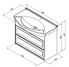 Тумба под раковину Aquanet Остин 85 00252675 темное дерево