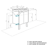 Тумба под раковину Aquaton Сканди 1A278801SDB20 бежевый, белый