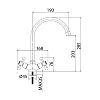 Смеситель для кухни Milardo Duplex DUPSB0JM05 хром