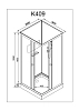 Душевая кабина Deto K K402