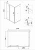 Душевой уголок Niagara Nova 120x70 NG-42-12AG-A70G, профиль золото, стекло прозрачное