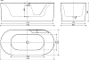 Акриловая ванна Sancos Omega 170x80 FB16, белый