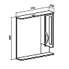 Зеркальный шкаф Runo Толедо 1041 белый