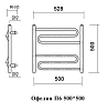 Полотенцесушитель водяной Domoterm Офелия Офелия П6 500*500 хром