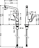 Смеситель для кухонной мойки Hansgrohe Metris 14823000, хром