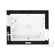 Акриловая ванна Jacuzzi Aura Plus 180х150 9F43-535A/7204-00320 белый, коричневый, черный