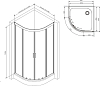 Душевой уголок AM.PM Gem 90x90 W90G-401-090BT профиль черный матовый, стекло прозрачное