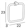 Полотенцедержатель Inda One A2416ANE, черный матовый