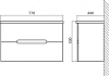 Тумба для комплекта BelBagno LUXURY/SOFT-800-2C-SO-BF bianco frassinato