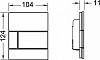 Кнопка смыва Tece Square Urinal 9242808 чёрное стекло (кнопка золото)