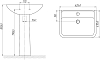 Раковина DIWO Ярославль 0115 с пьедесталом