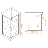 Душевой уголок RGW Passage 410824590-14 стекло прозрачное, профиль черный
