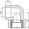 Угольник Kalde 3222-efo-200b00 20х1/2"