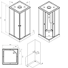 Душевая кабина Am.Pm X-Joy Square W94C-403-090BT 90х90 см, с крышей, стекло прозрачное, профиль черный матовый матовый