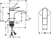 Смеситель для раковины Hansgrohe Vivenis 75010700, матовый белый