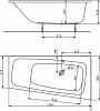 Асимметричная ванна KOLO Split XWA1650000 (правая)