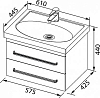 Тумба с раковиной Aquanet Сиена 60 00212568 чёрный