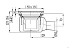 Водоотводный трап Aco EG150 405151 с решеткой, нержавеющая сталь