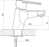 Смеситель для раковины Cersanit Cari 63025, хром