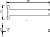 Держатель для полотенца РМС A1024, хром