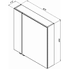 Зеркальный шкаф Aquanet Алвита new 277535 хром, серый