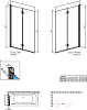 Шторка для ванной 120 см Radaway Fuenta New PND 208212-01L стекло прозрачное