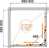 Душевой уголок Cezares Molveno-A-2-90-P-Cr