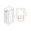 Душевой уголок RGW Passage 060814469-14 стекло прозрачное, профиль черный