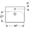 Раковина подвесная GEBERIT Smyle Square 500.256.01.1, белый