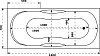 Акриловая ванна DIWO Ярославль 160x70 см, с ножками
