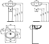 Раковина Ideal Standard Tesi T009401 белый